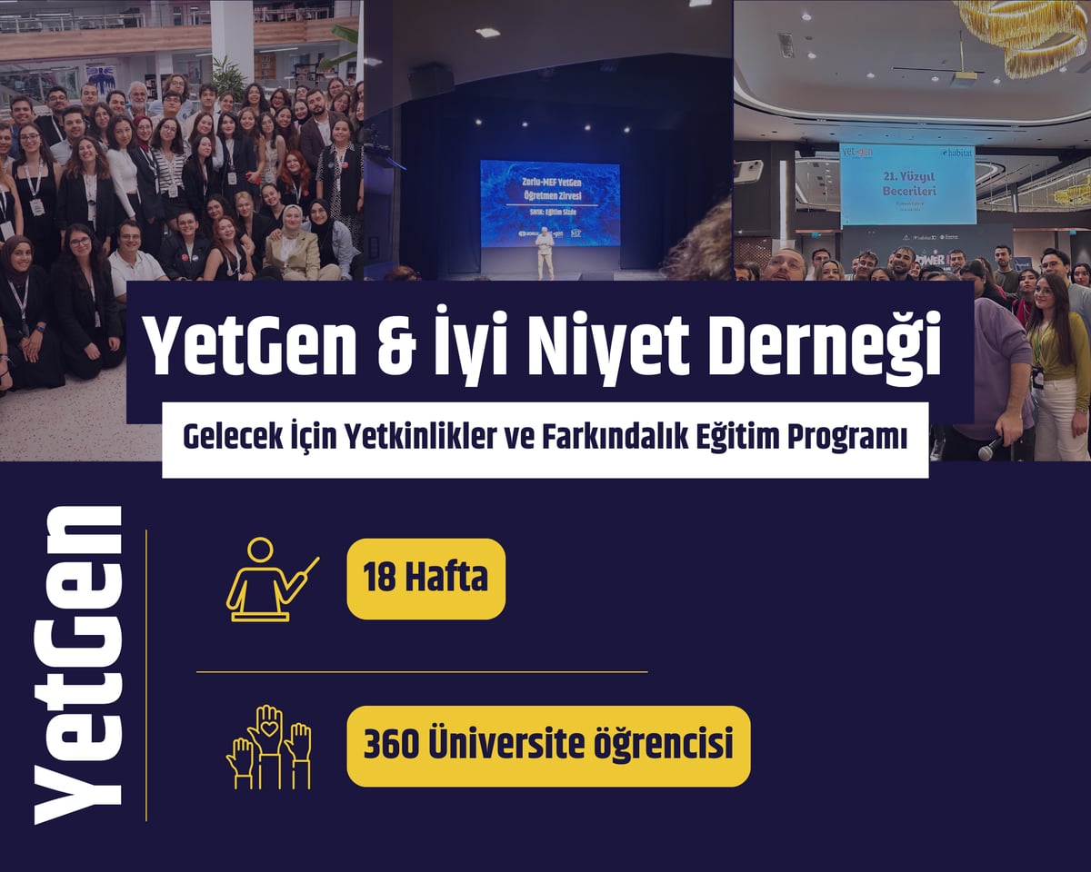 YetGen & İyi Niyet Derneği Gelecek İçin Yetkinlikler ve Farkındalık Eğitim Programı